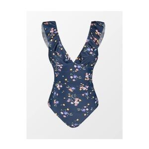 CUPSHE Floral Ruffle One-Piece Swimsuit Size medium